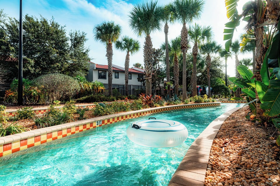 Grab a tube and drift through a serene tropical channel.