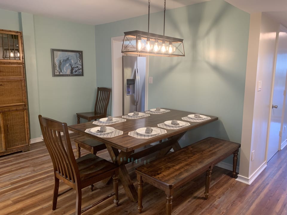 Gather round for dinner time or enjoy a game night or put together a puzzle. 