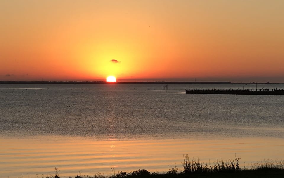 Sunrise on Galveston bay...5 min walk