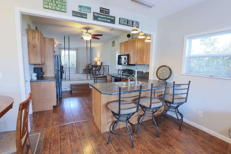 This is the old kitchen.  Photo left to show layout.