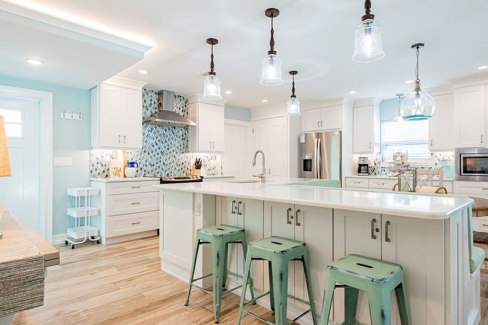 Spacious Kitchen with bar seating