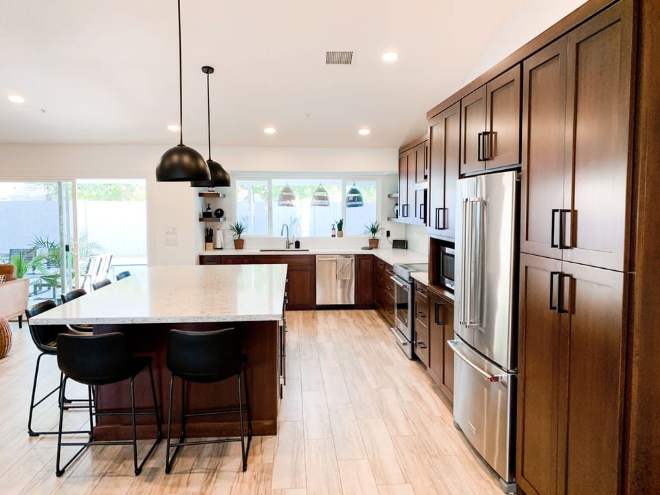 Huge Kitchen + Open Concept + Quartz Countertops + Wine Fridge