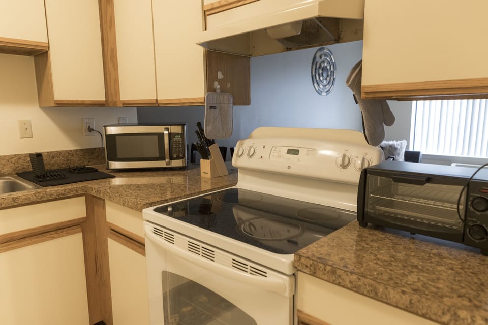 Fully stocked kitchen with supplies to prepare meals