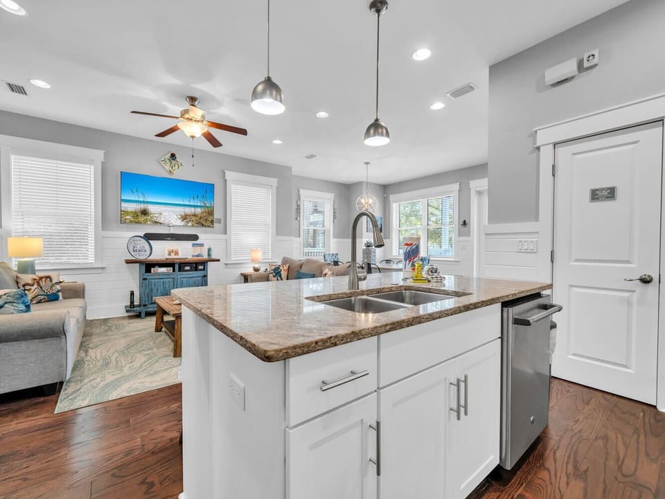 Kitchen to living room view