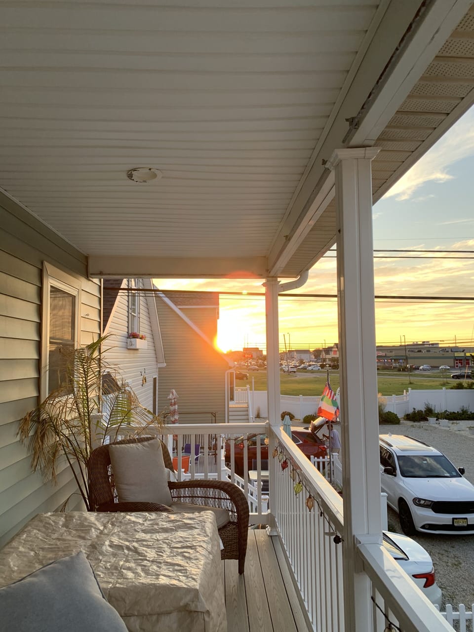 Deck sunset