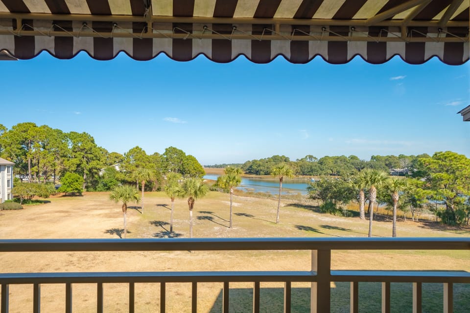 Wide open space provides peace, quiet and the ultimate relaxation.
View of Braddock Cove from Covered Porch