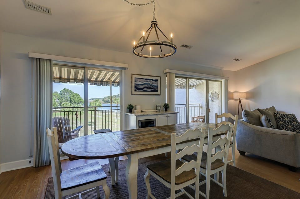 Dining Area with balcony views