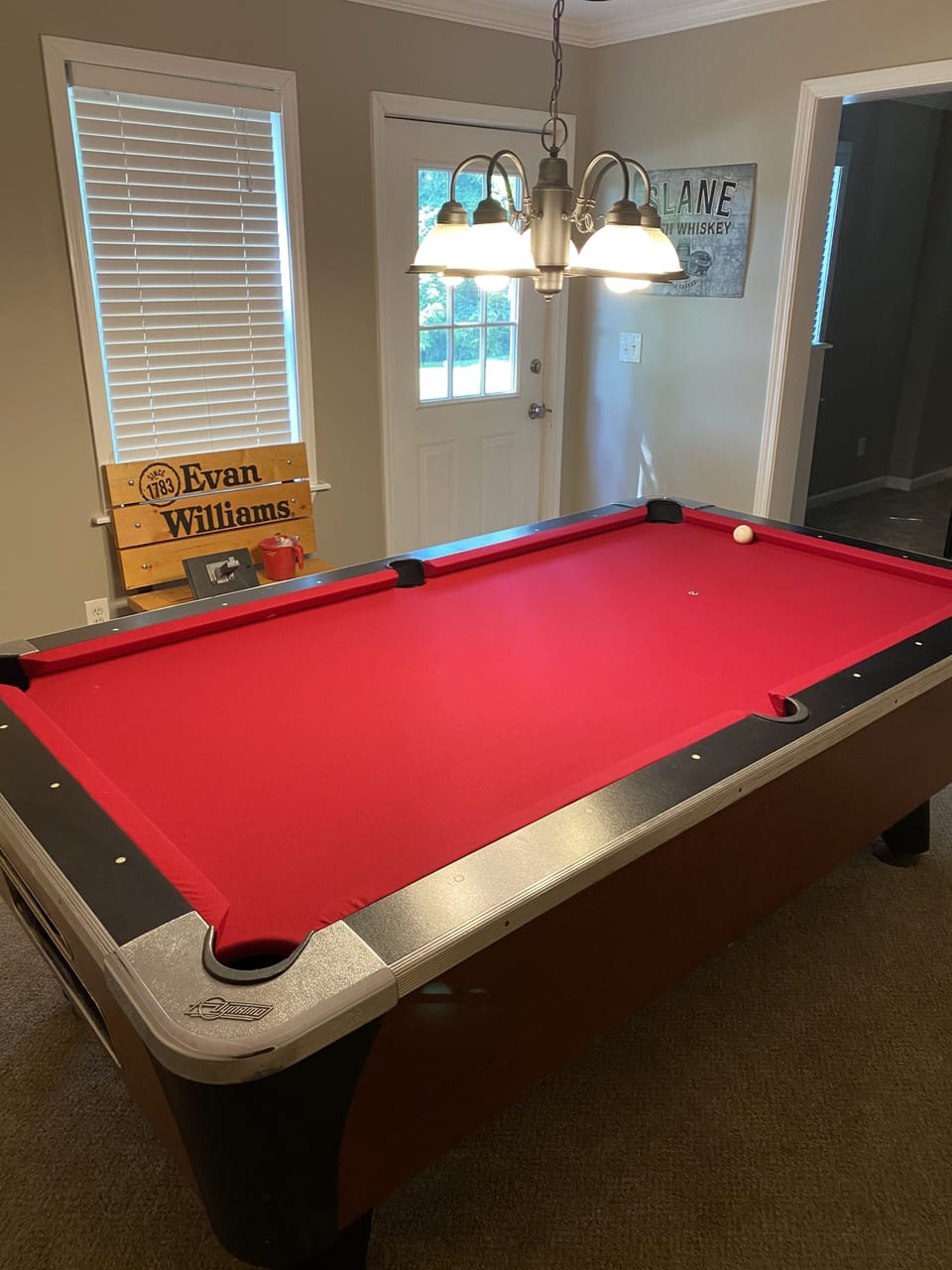 Pool table. 