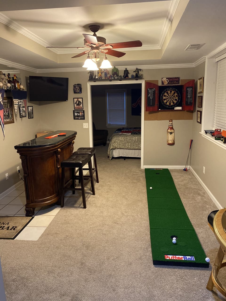 Bar with numerous games. 