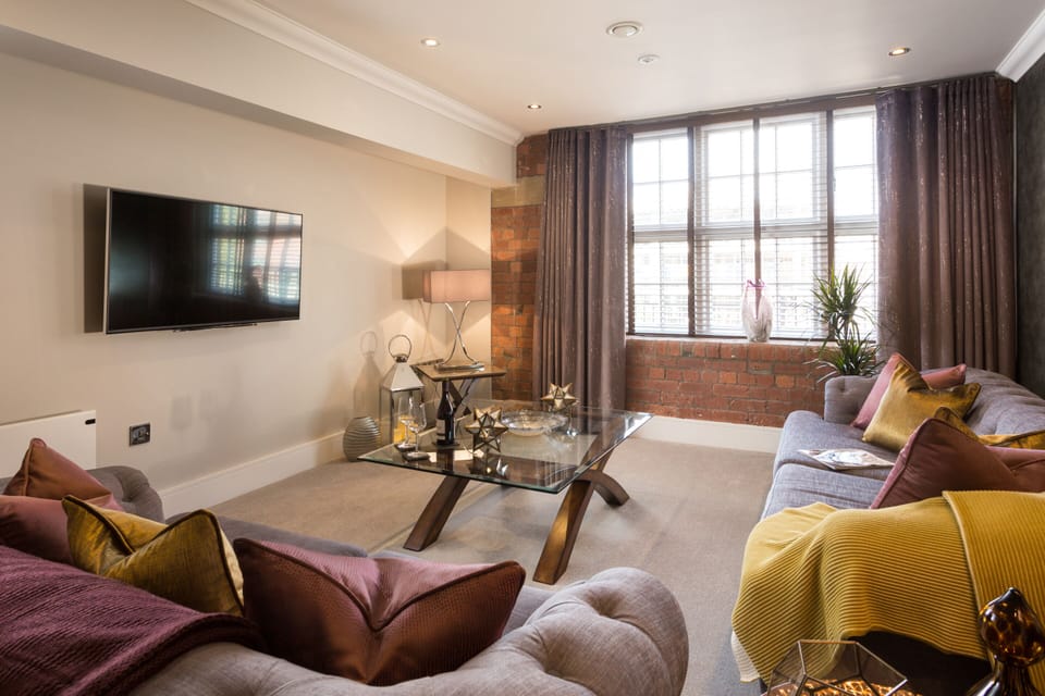 comfortable designer lounge area
