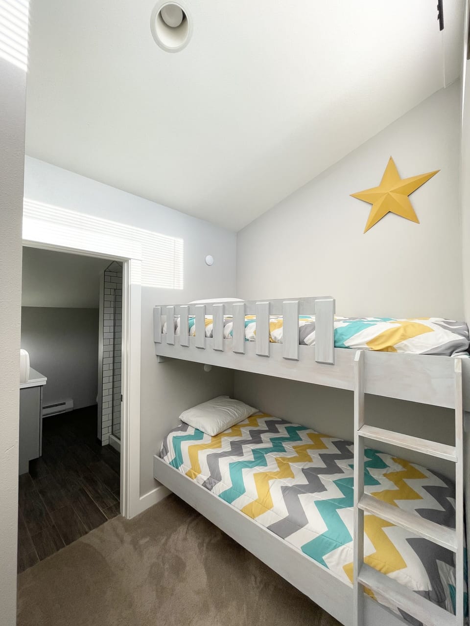 Bunk beds with reading lights.