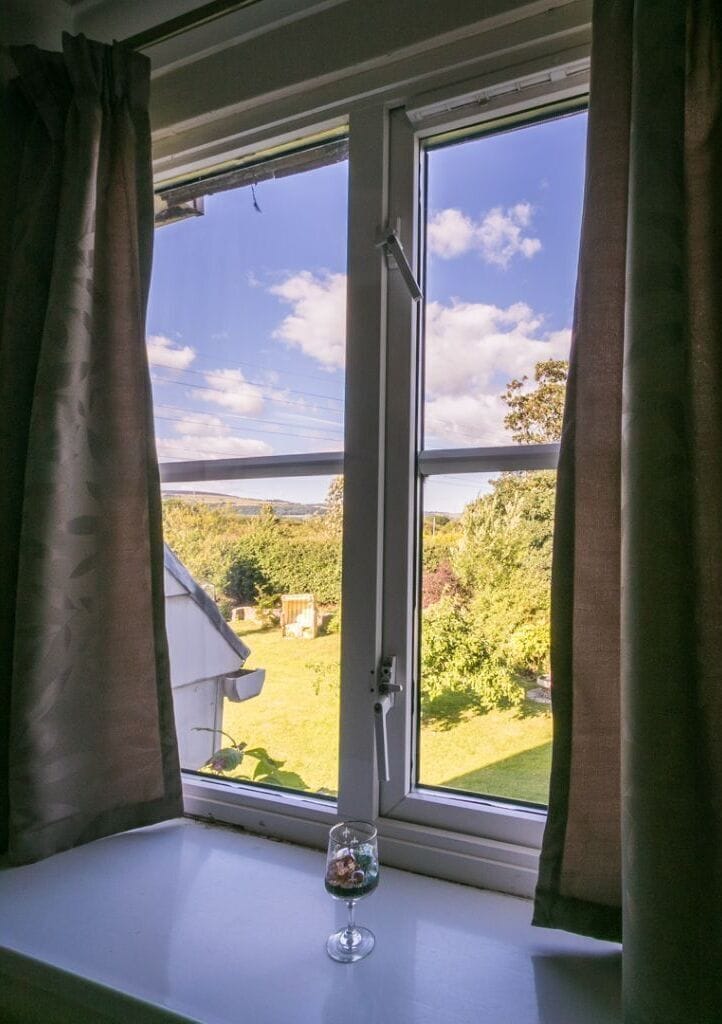 Lodge looking over Margam hills