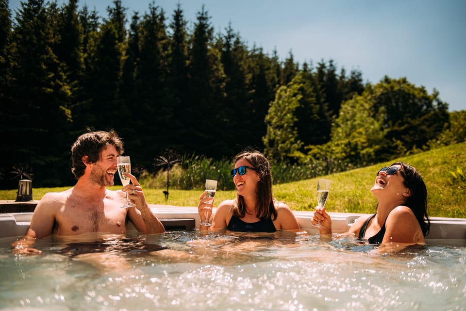 Relax in the hot tub