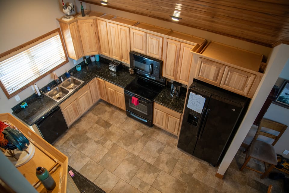 Loft view of kitchen