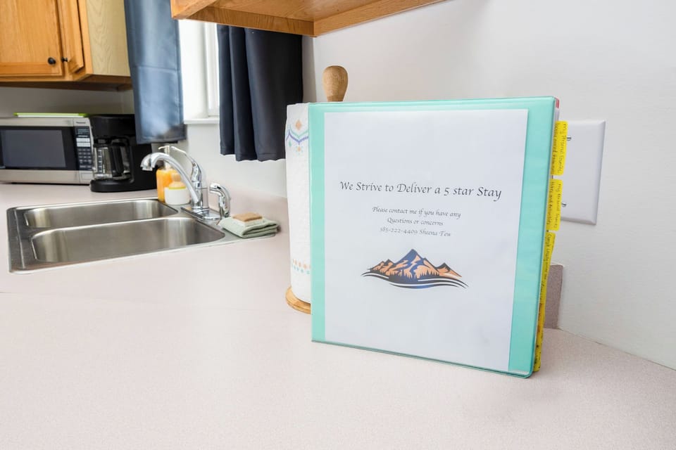 Book full of information on the house and local recommendations