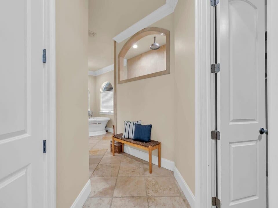 Hallway Into King Suite and Bathroom