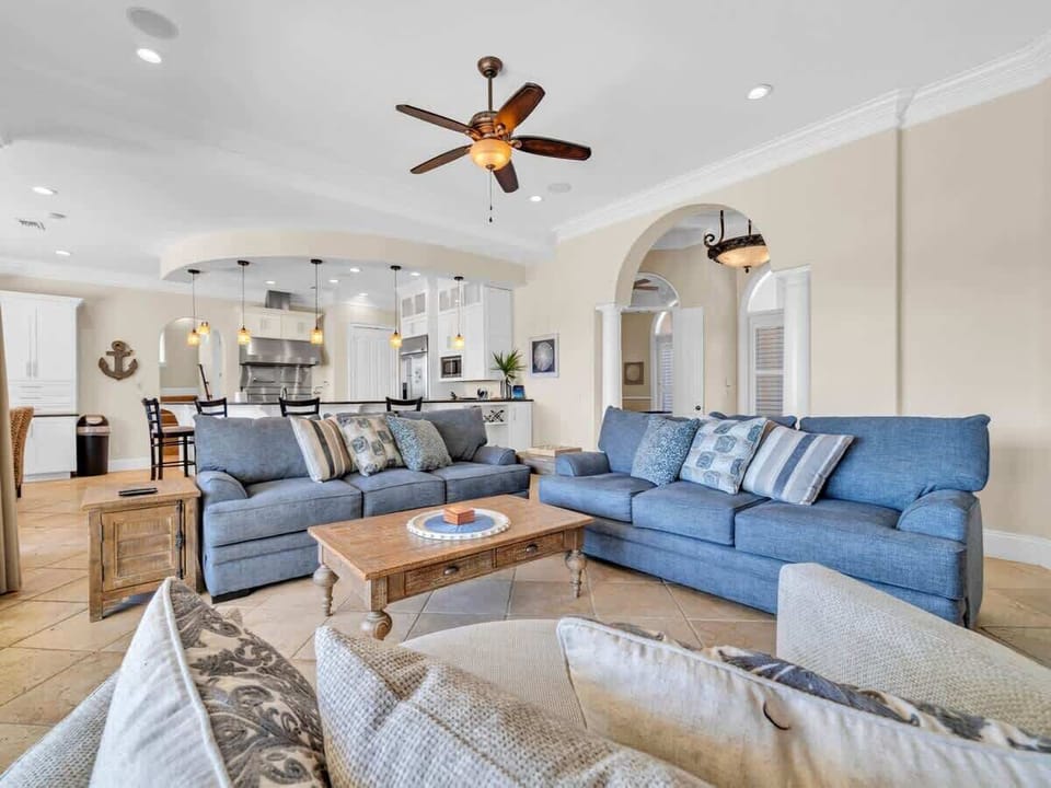 A Fresh and Coastal Update to the Living and Dining Areas! Lovely Pool & Lake Views!