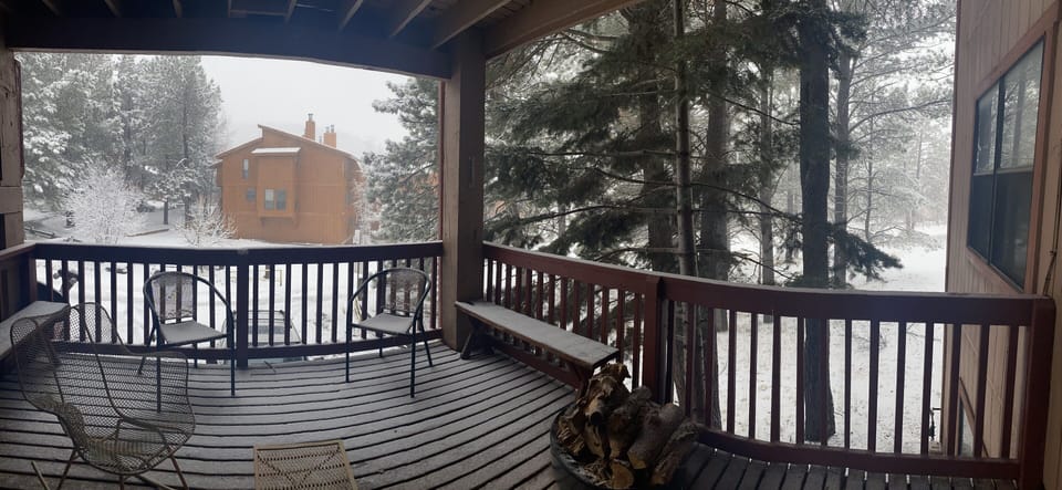 Front porch view-2 blocks from lift. 