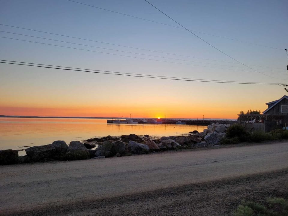 Amazing sunrise over the water!