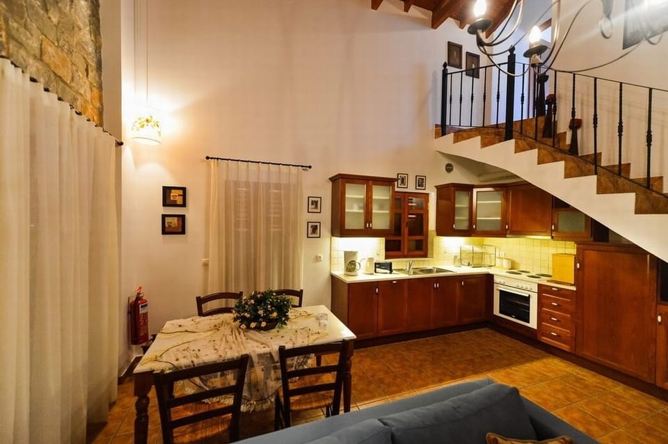 Villa Ismini's Kitchen and Dining Table