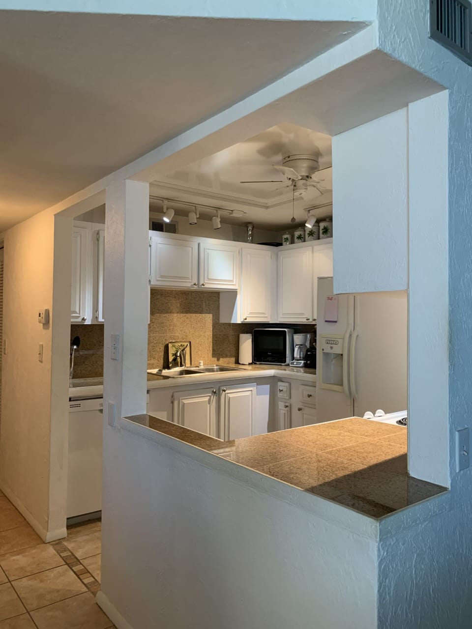 Granite countertops.