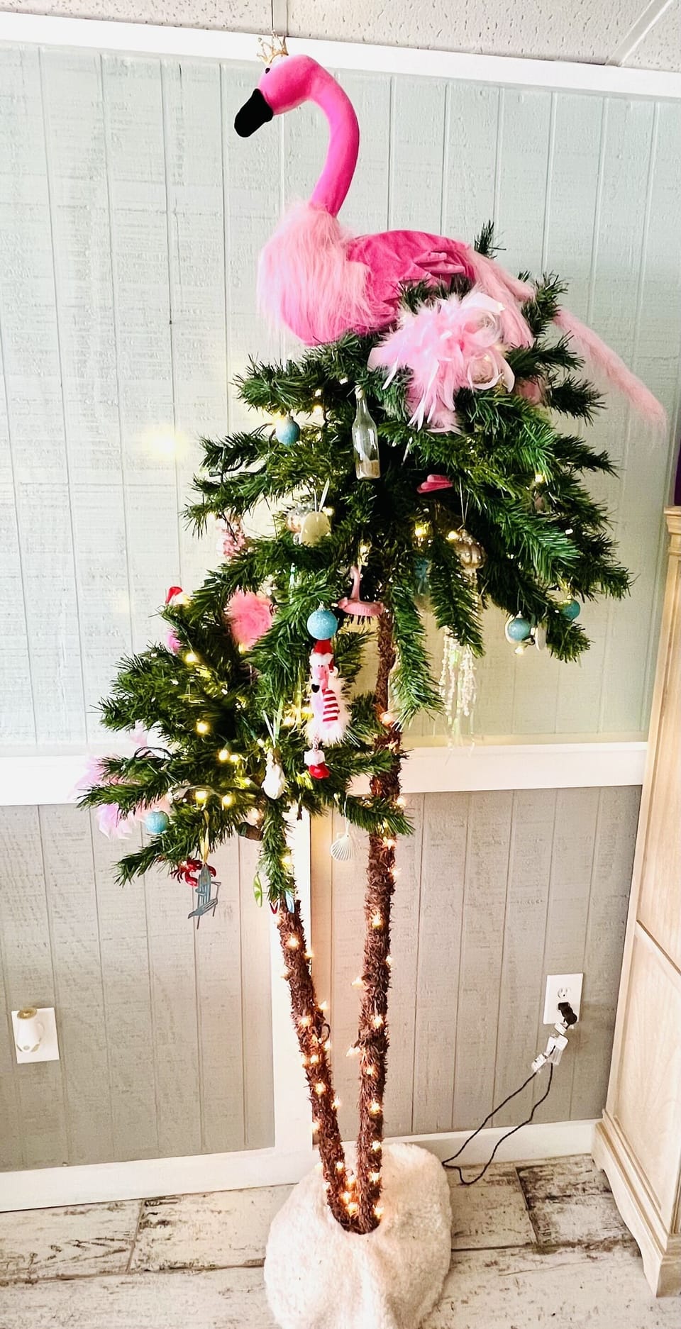 Pink Flamingo Christmas Tree for the Holidays 
