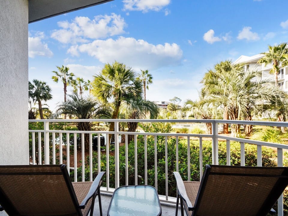 Private 1st Floor Balcony off Master Bedroom at 2108 SeaCrest