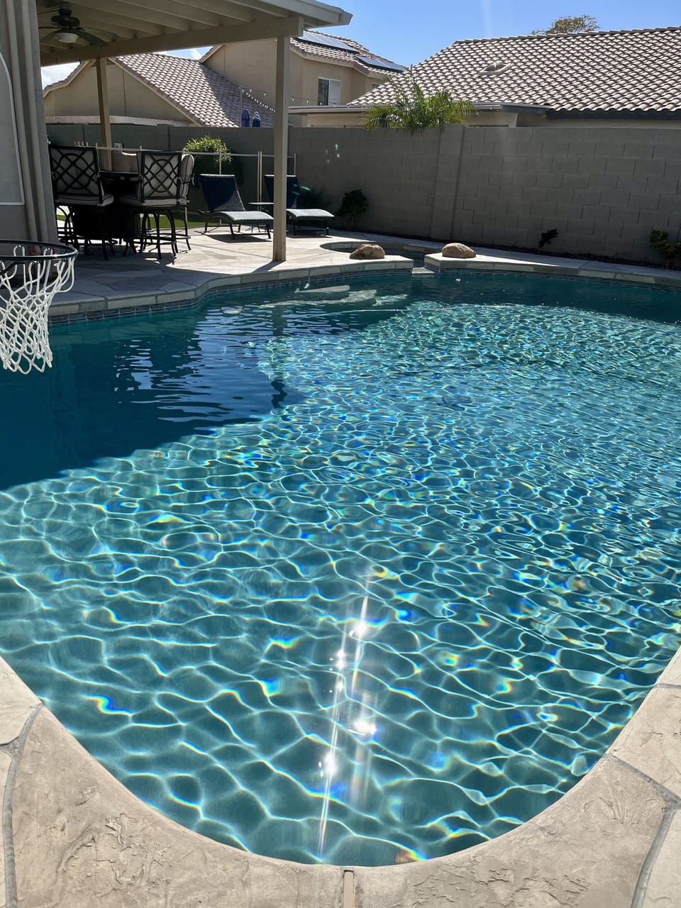 Enjoy the sparkling pool in the sunshine! Swim temps usually APRIL-OCTOBER