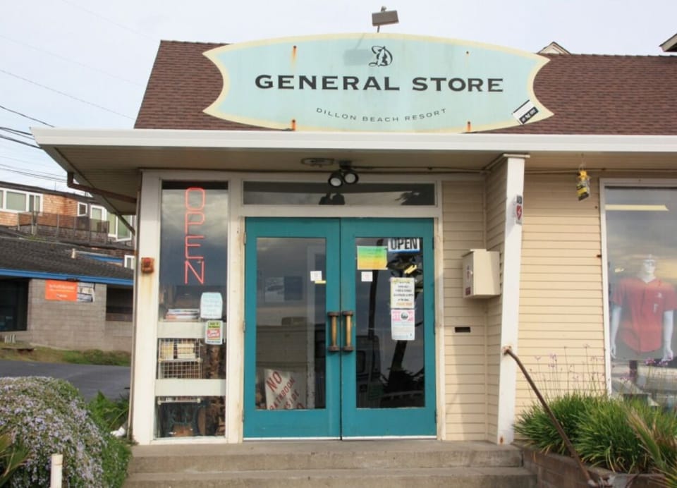 Dillon Beach general store. Less than 10min walk or 2 minute drive.