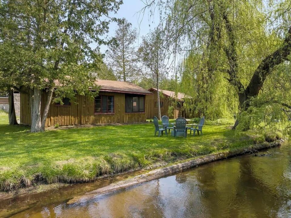 Cabins on the river