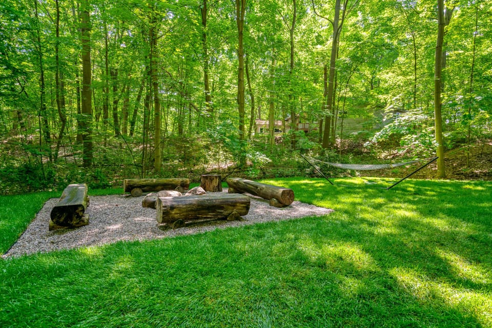 Hammock near the fire pit