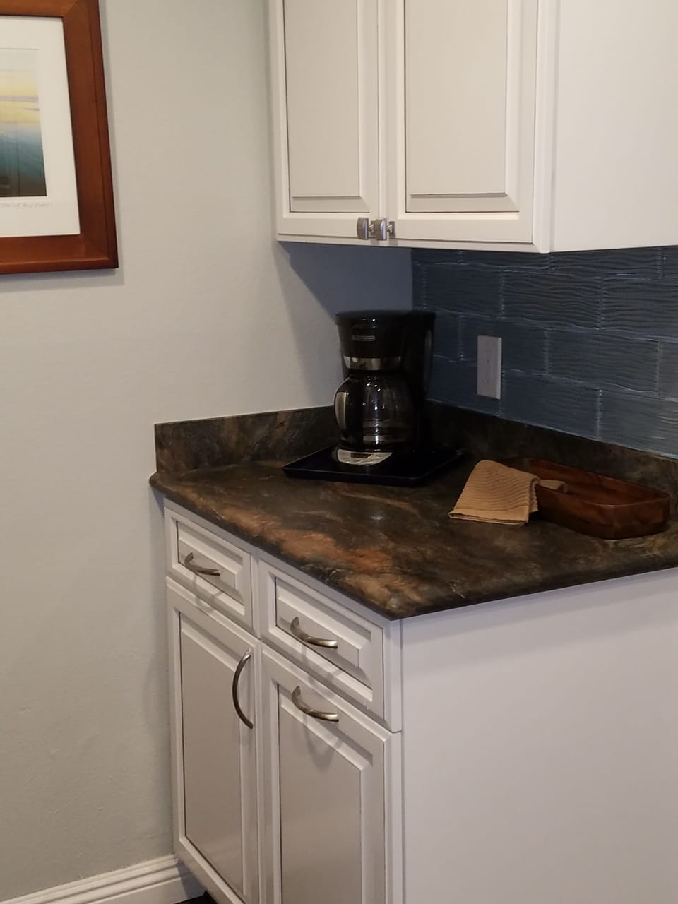 Coffee bar in kitchen
