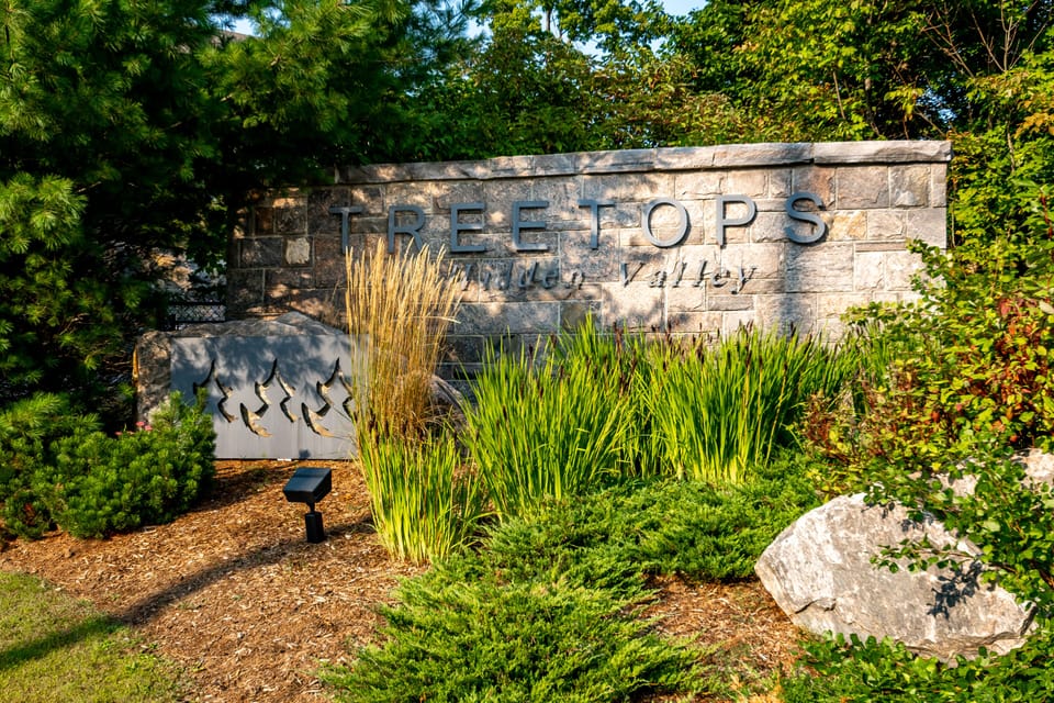 The condo is part of the Tree Tops community at Hidden Valley