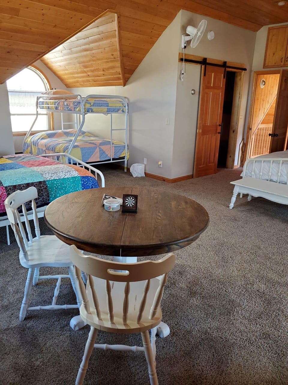 Upstairs bedroom #1 sleeps 9 in 6 beds