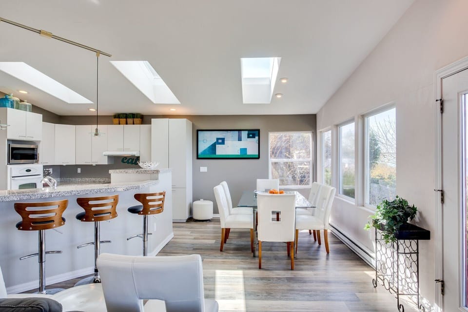 Spend time together in the open concept.