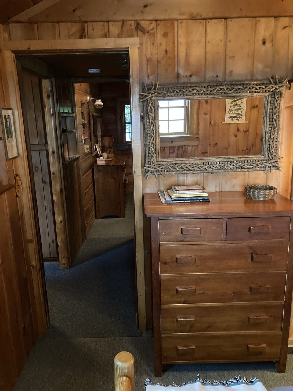 Main cabin: master bedroom. Bunk bed room is just across the hall.
