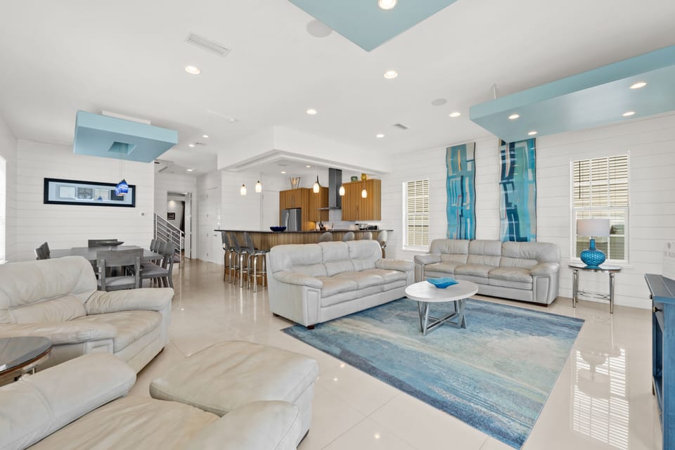 Flooded with natural light, creating a bright and airy coastal retreat.