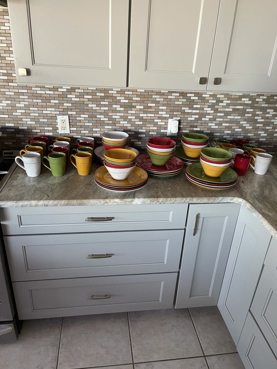 Festive-ware dishes, bowls and coffee mugs to start your day off in color!