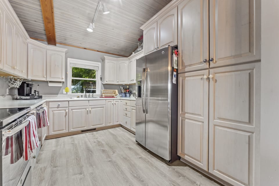 Stainless steel appliances.