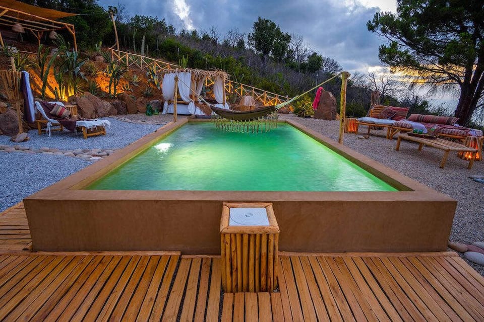 Pool at night