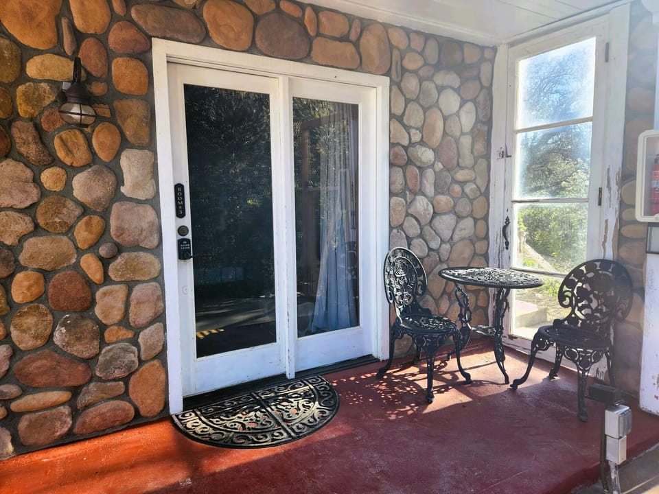 Patio seating right outside room #3