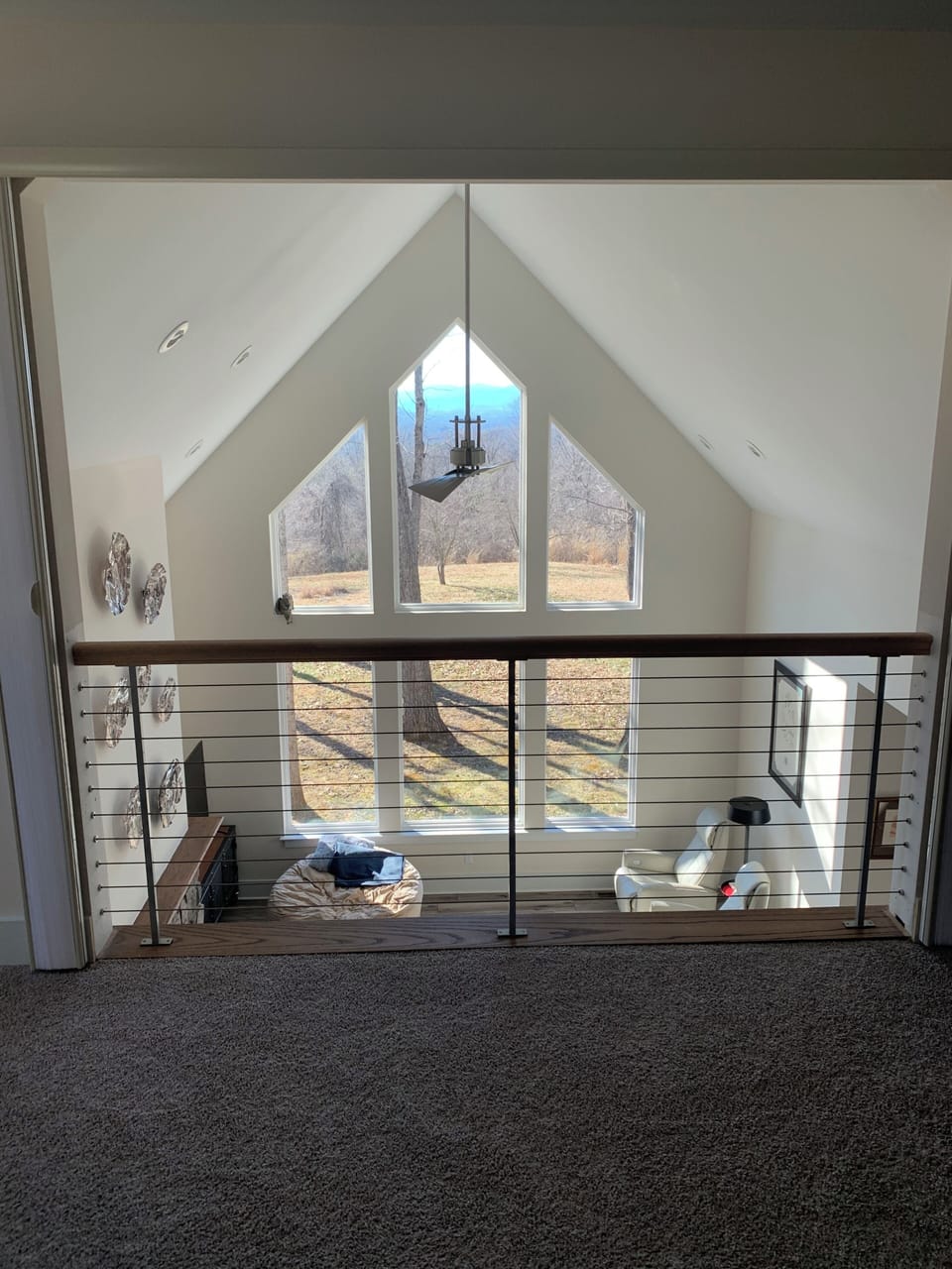 Soji Screen and blackout curtains open over balcony