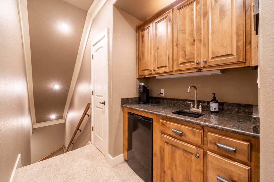 Third floor coffee bar outside of King Bedroom & Bunkroom