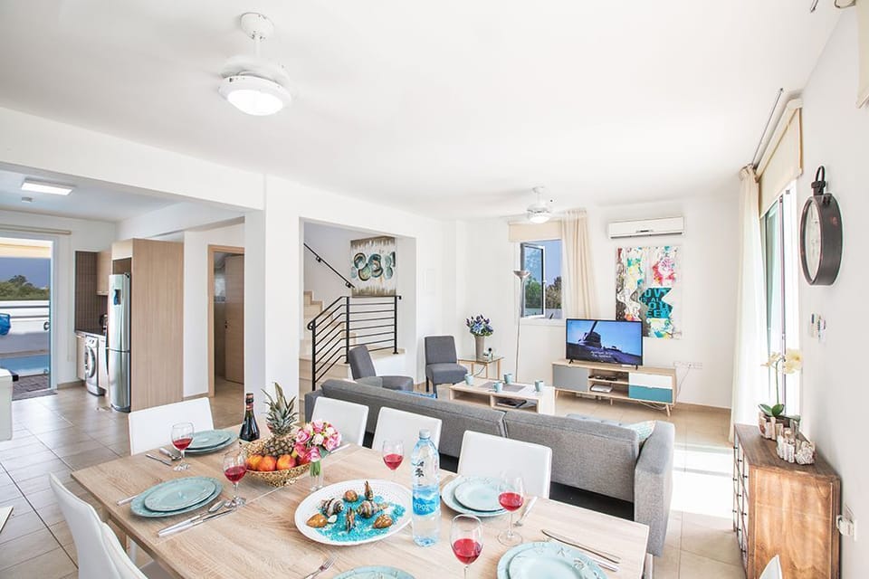 Dining Area with table and chairs to seat 8 people
