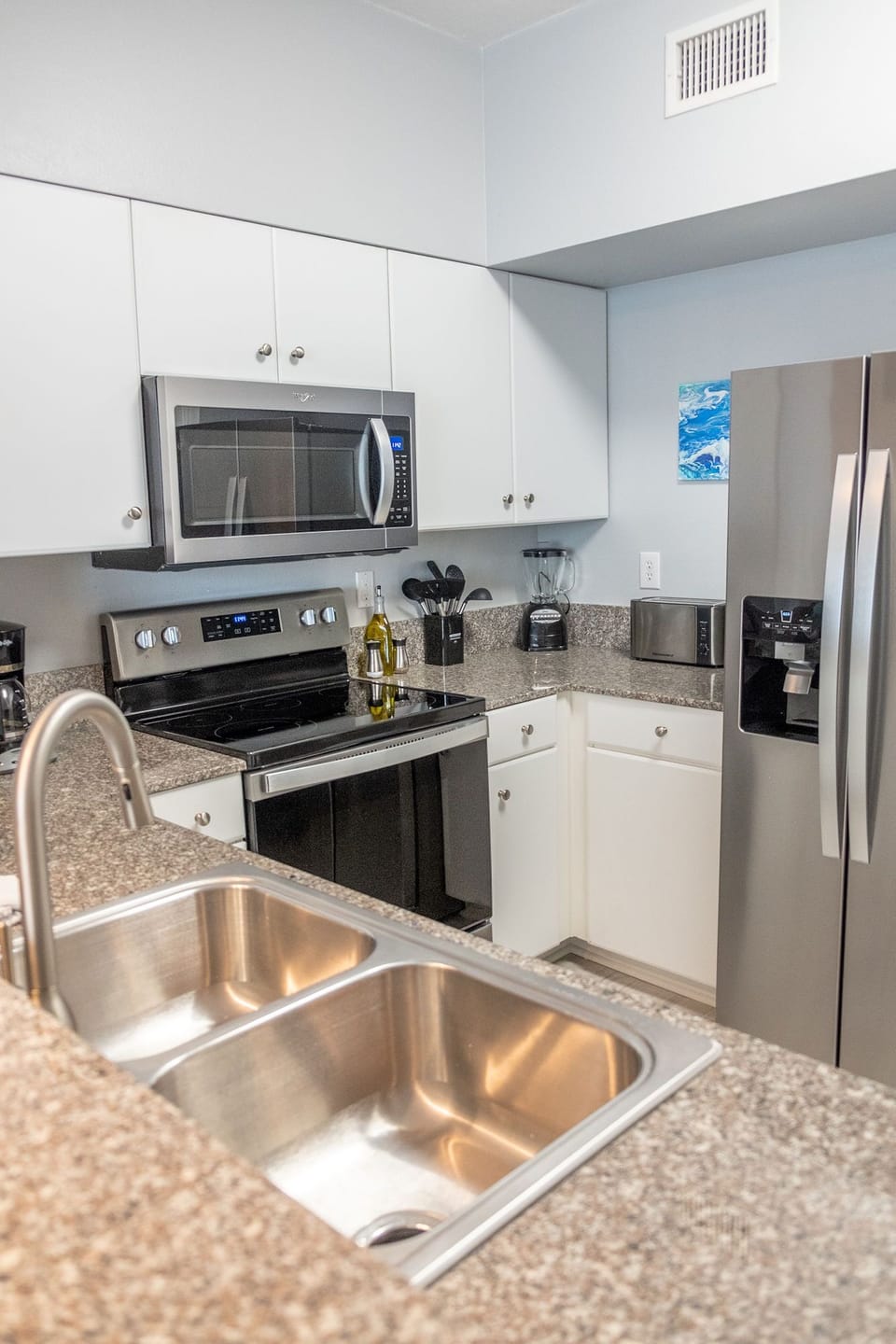 Fully stocked kitchen