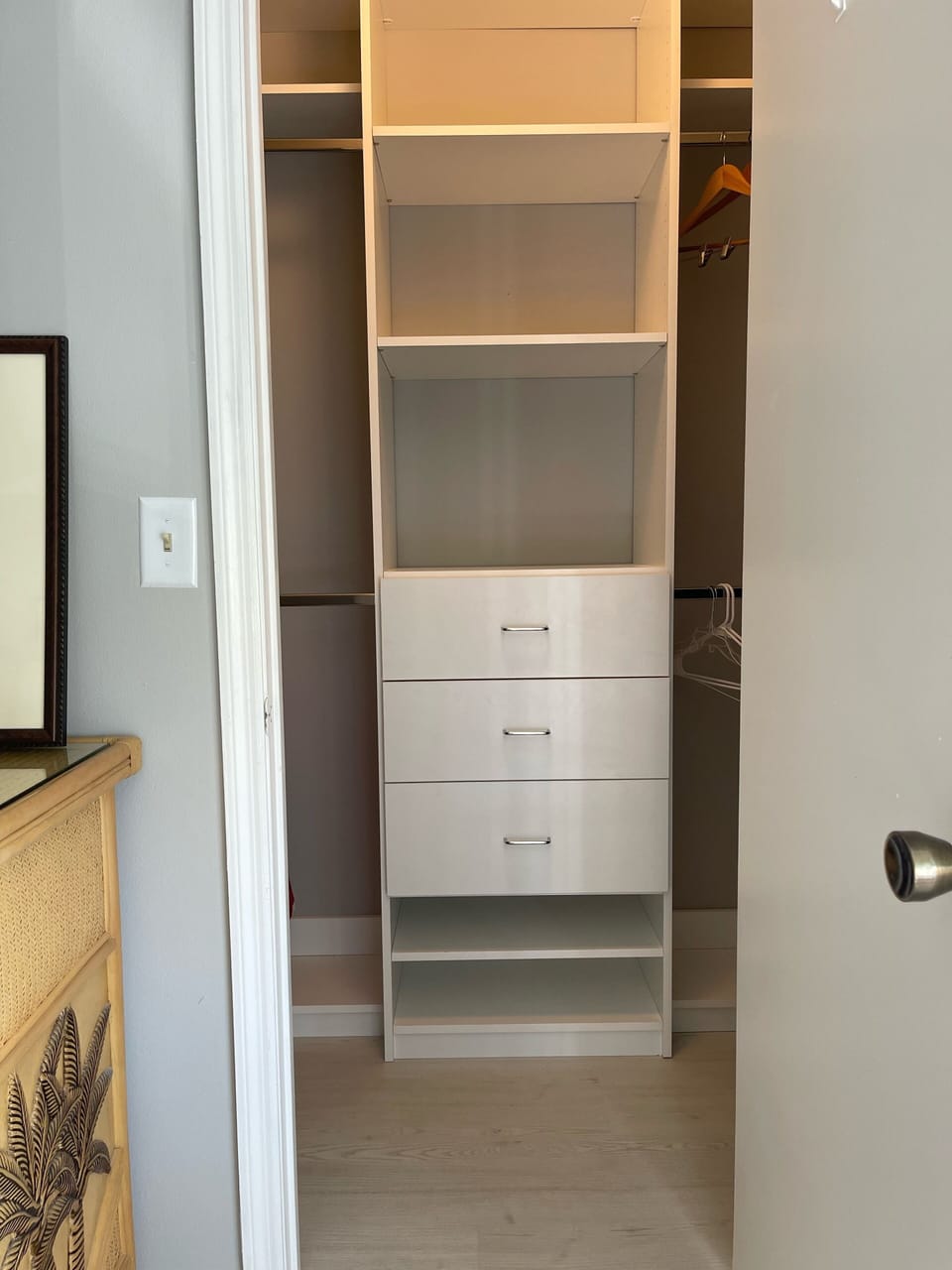 Walk-in closet with copious shelf and drawer space