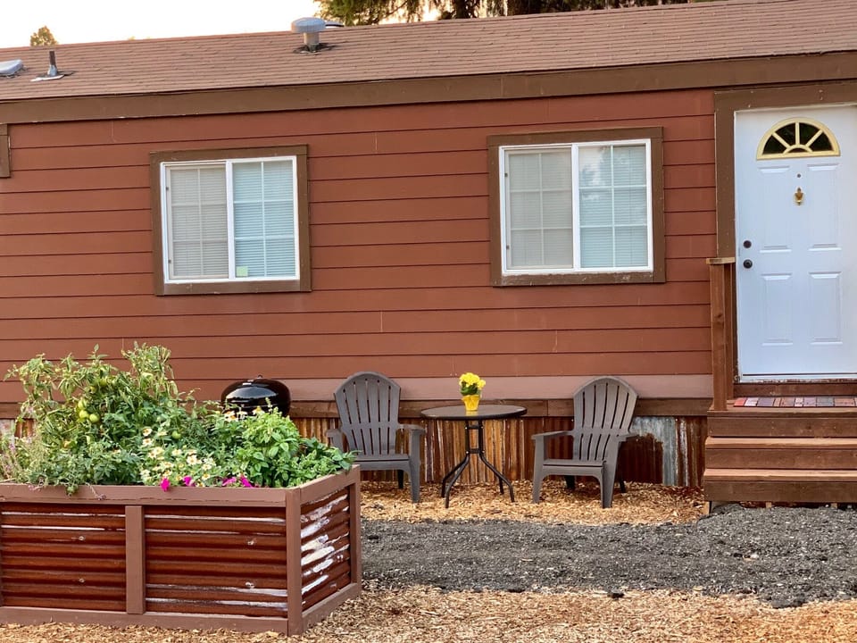 BBQ grill and outdoor area 