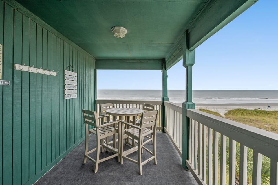 Bring breakfast out to the balcony and take in the view.