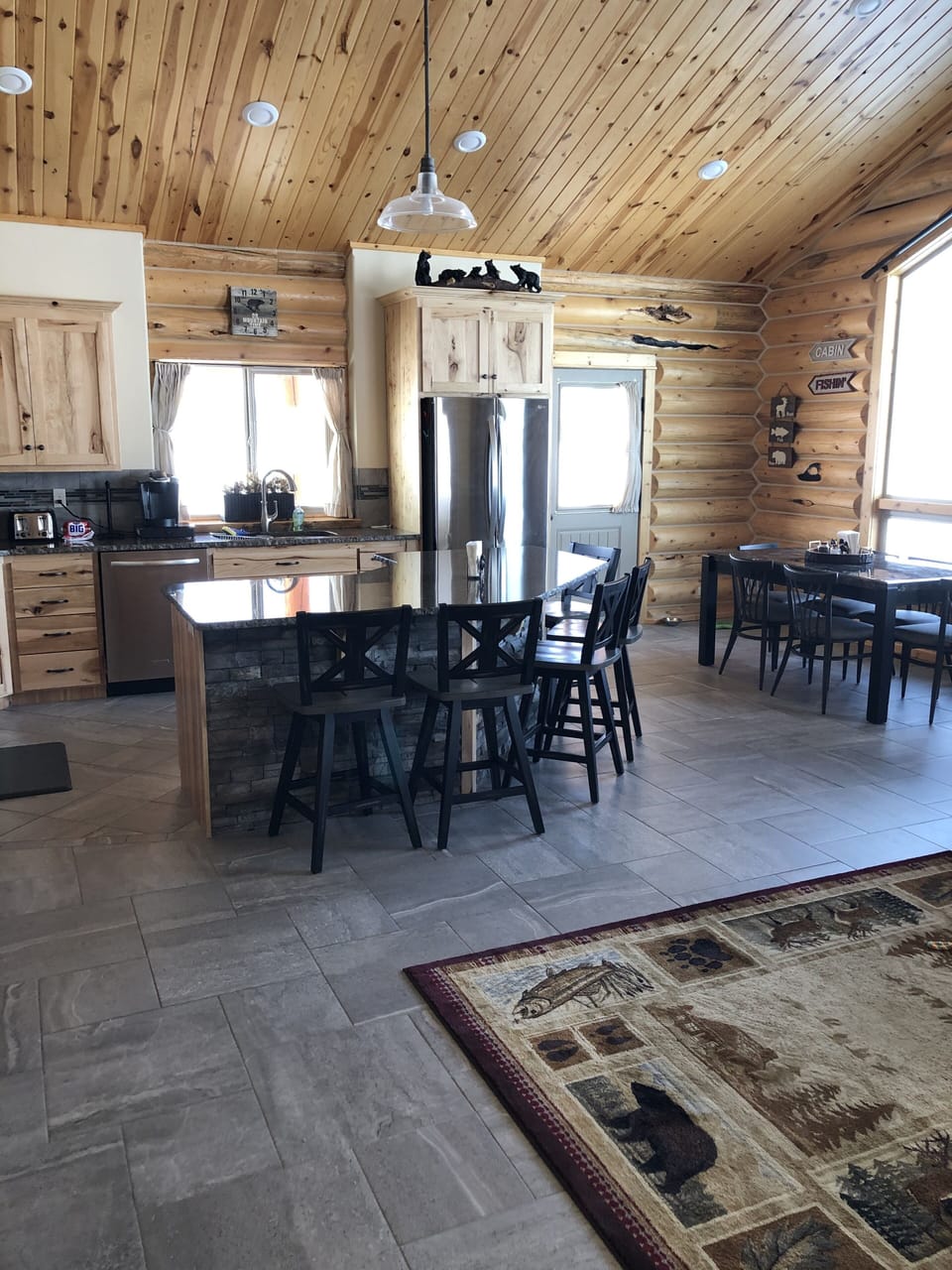 Open Kitchen with island seating