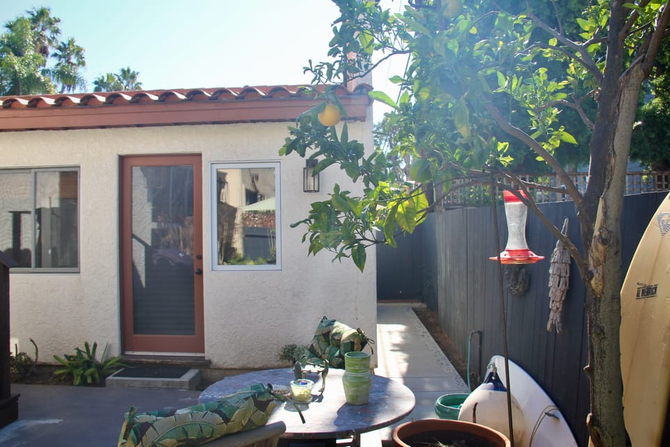 Backyard private patio